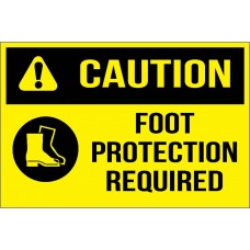 Caution - Foot Protection Required Sign Caution - Foot Protection Required Sign